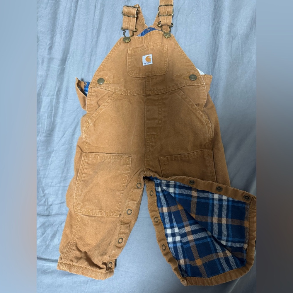 Carhartt Brown Overalls Durable Cotton Duck